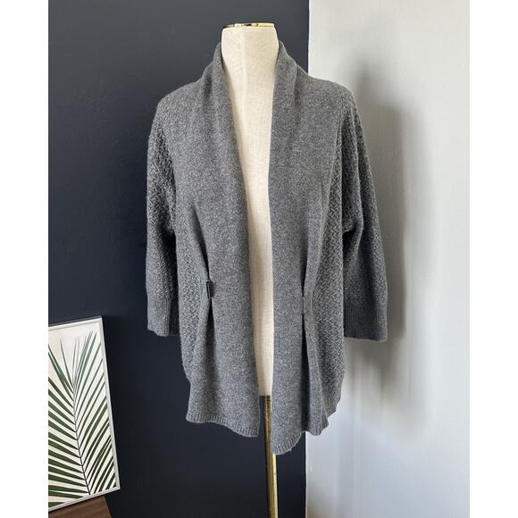 Neiman Marcus Cashmere Collection Cardigan Buckle Front Sweater - Picture 5 of 14